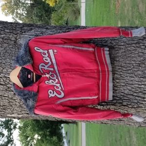 Ecko red faux fur lined Jacket/hoodie